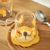 Стеклянная вместительная и большая оригинальная милая высококачественная чайная чашка