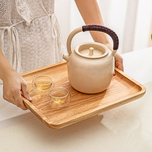 摩登主妇日式小茶盘木质家用水杯茶杯托盘茶托杯子托盘茶具木托盘 - 图1