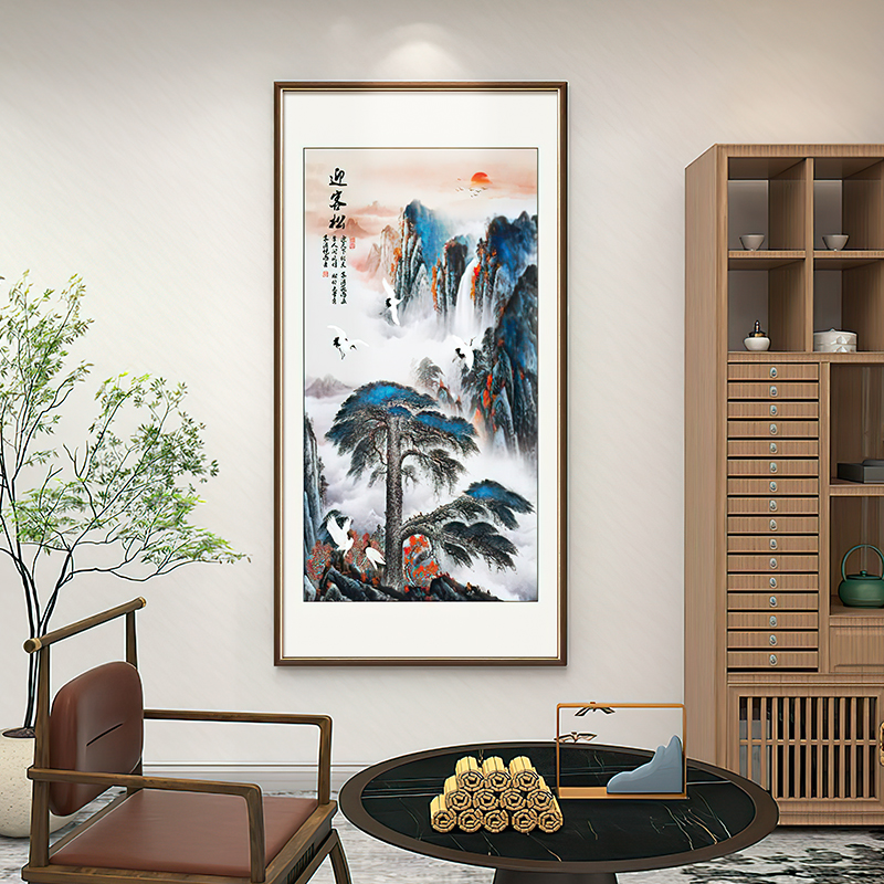 中堂画农村堂屋大气客厅挂画山水画新中式壁画新款山水老家装饰画 - 图0