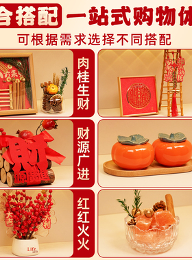 乔迁之喜装饰摆件新居布置搬家入宅仪式用品五谷丰登礼物全套2024