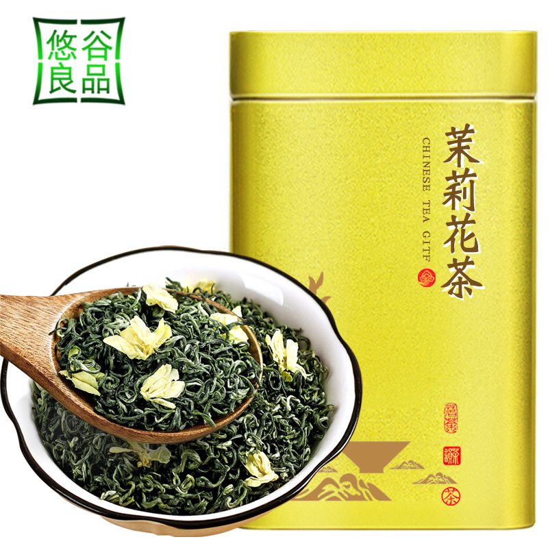 【试喝推广】2024新茶浓香型茉莉花茶特级绿茶叶飘雪横县花茶罐装 - 图0