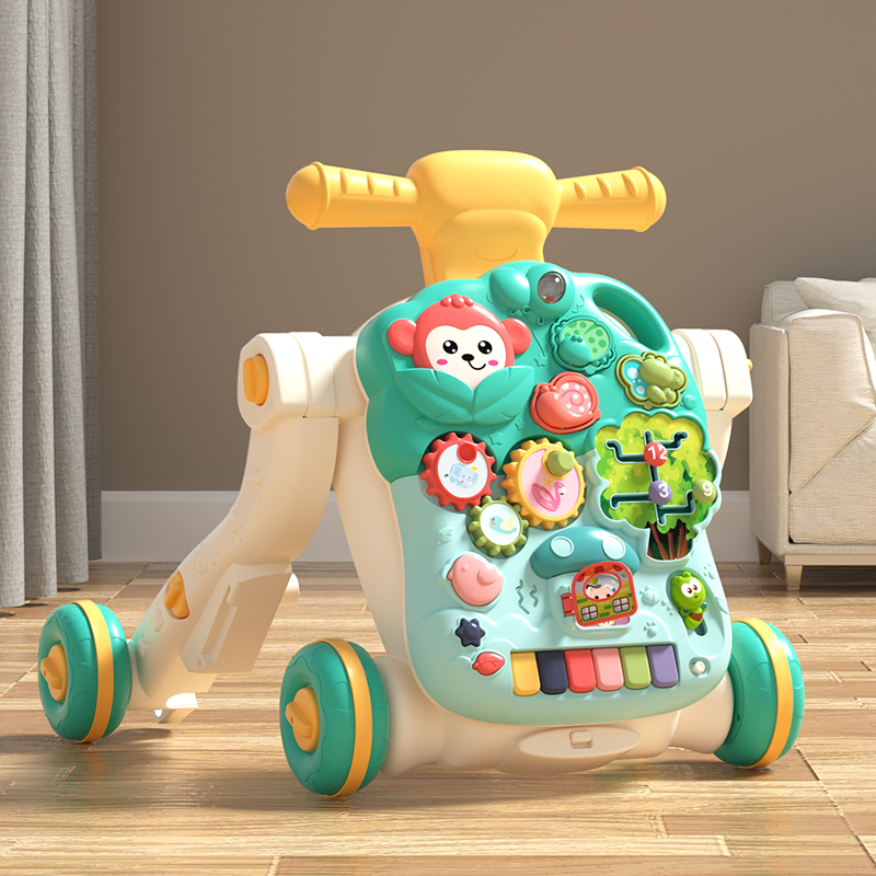 宝宝四合一防侧翻学走路防1学步车 yisbro益之宝手推学步玩具