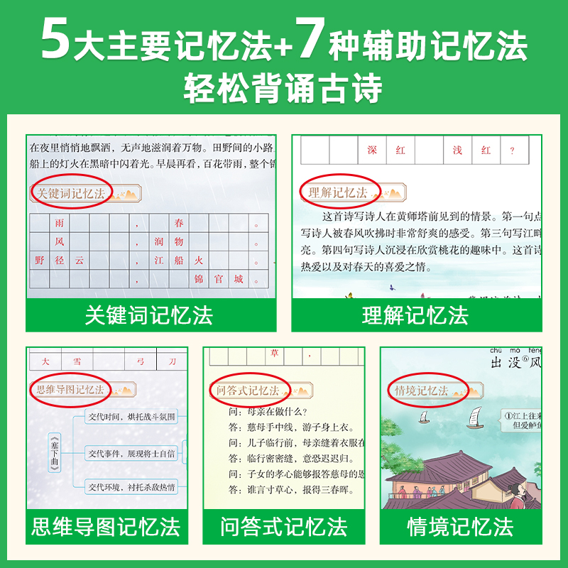 小学生必背古诗词75+80首阳光同学古诗词真好记人教部编版彩图注音必备古诗75首古诗文大全集1-6年级唐诗教辅书必背文言文通用版