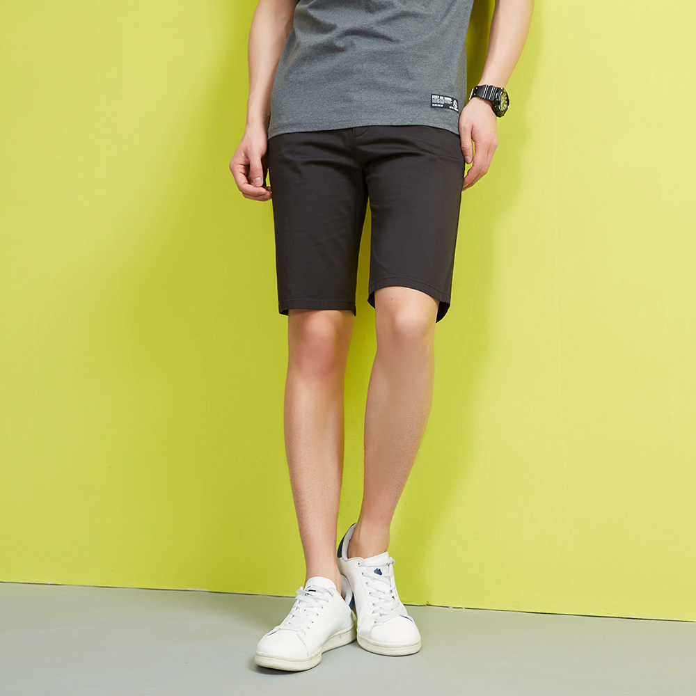 美特斯邦威男精致细节都市梭织短裤 metersbonwe霓尚休闲裤