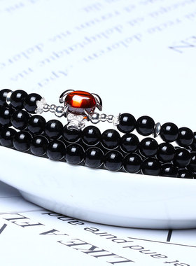 12生肖黑曜石手链女纯