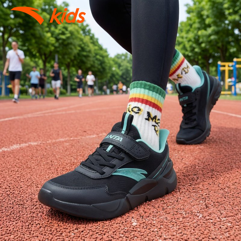 安踏童鞋男童运动鞋大童2026春季网面透气鞋子魔术贴皮面儿童跑鞋,淘宝优惠券,粉丝福利购,淘宝优惠卷