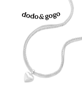 DODOGOGO双层爱心项链女轻奢颈链