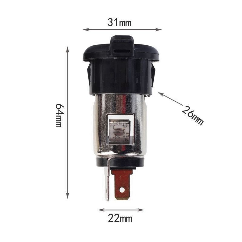 12V24V通用汽车载点烟器总成充电器电源插座底母座改装可点火取电 - 图3