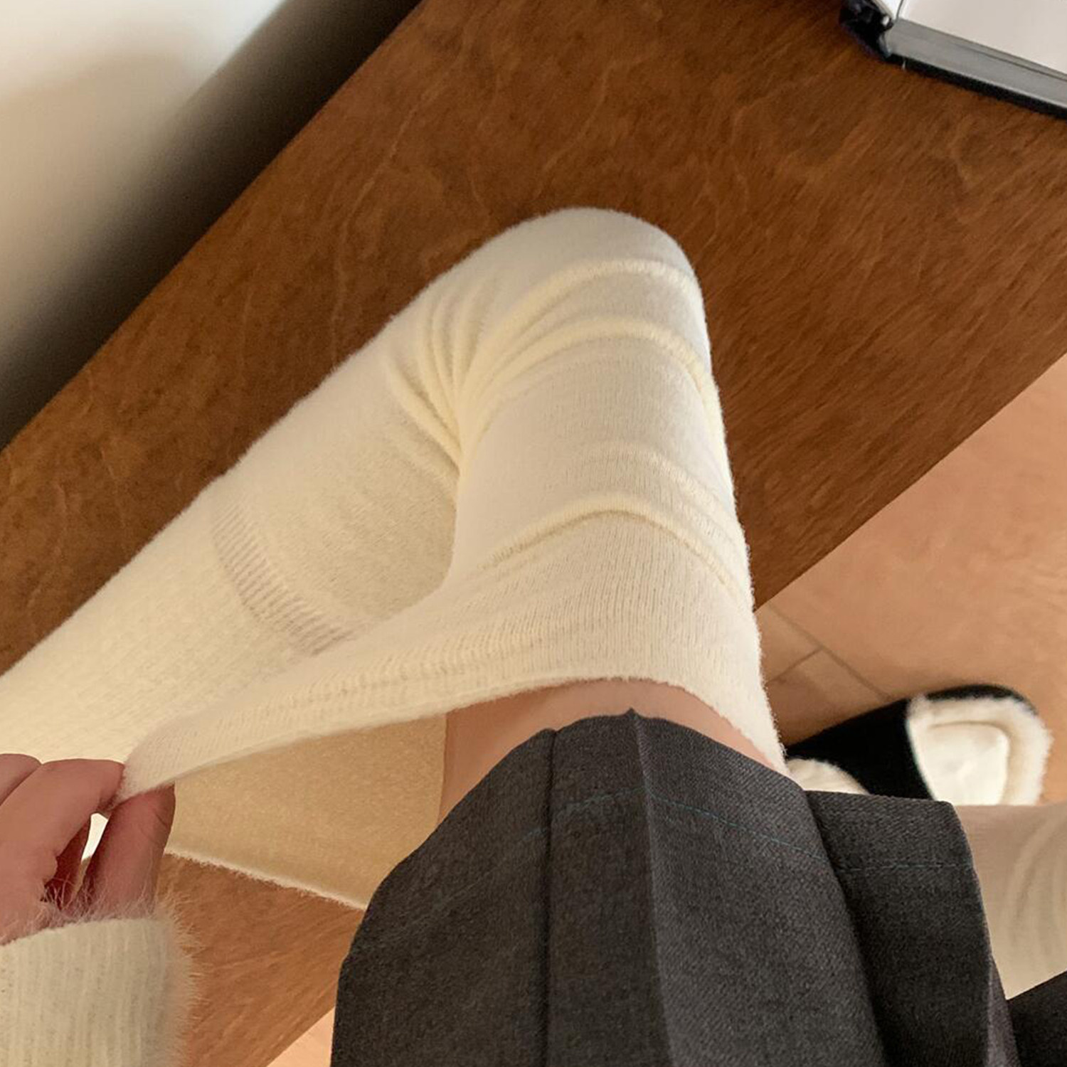 加绒过膝袜女秋冬款加厚保暖大腿袜显瘦美拉德长筒小腿堆堆袜春秋,淘宝优惠券,粉丝福利购,淘宝优惠卷