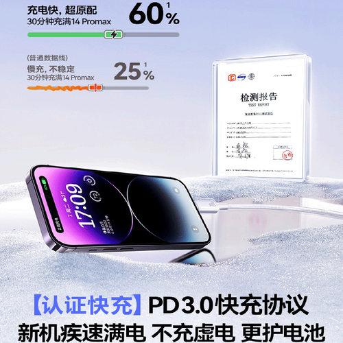 【45W快充】铂信官方适用苹果17充电器线45WiPhone14数据线17Promax手机12PD30W快充16手机原15车载iPad2米 - 图1