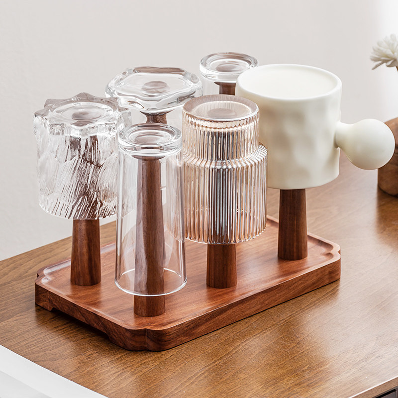 实木杯架杯子架挂架桌面水杯收纳架倒挂沥水茶杯玻璃杯收纳置物架,淘宝优惠券,粉丝福利购,淘宝优惠卷