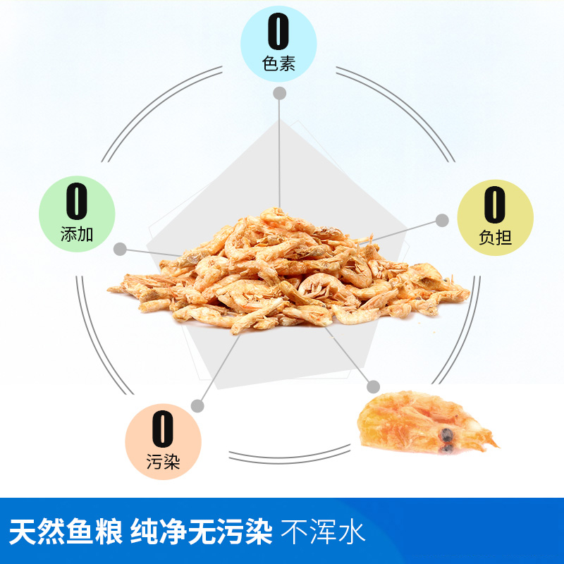 南极磷虾龙鱼饲料银龙血鹦鹉鱼罗汉地图鱼热带鱼鱼食虾干乌龟饲料-图2