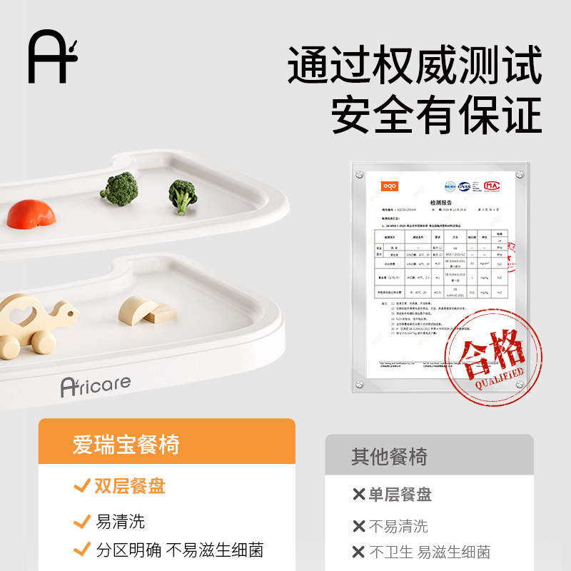 爱瑞宝宝宝餐椅多功能婴儿餐桌椅家用可折叠学习椅儿童吃饭成长椅,淘宝优惠券,粉丝福利购,淘宝优惠卷