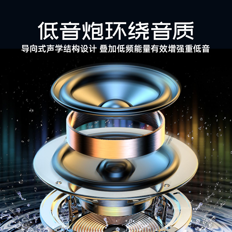 蓝牙音箱小音响超重低音炮家用便携式户外插卡防水大音量车载无线 - 图2