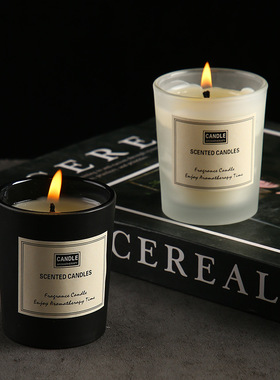 玻璃杯大豆蜡蜡烛伴手礼物精油创意家居无烟香薰摆件氛围感