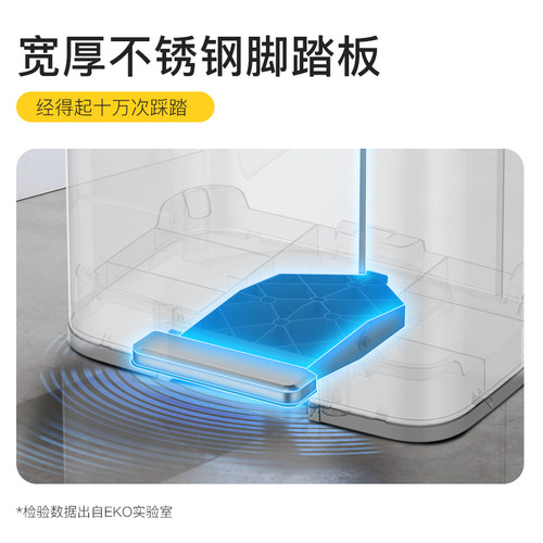 EKO厨房垃圾桶家用不锈钢脚踩客厅大号大容量高颜值轻奢2026新款 - 图2