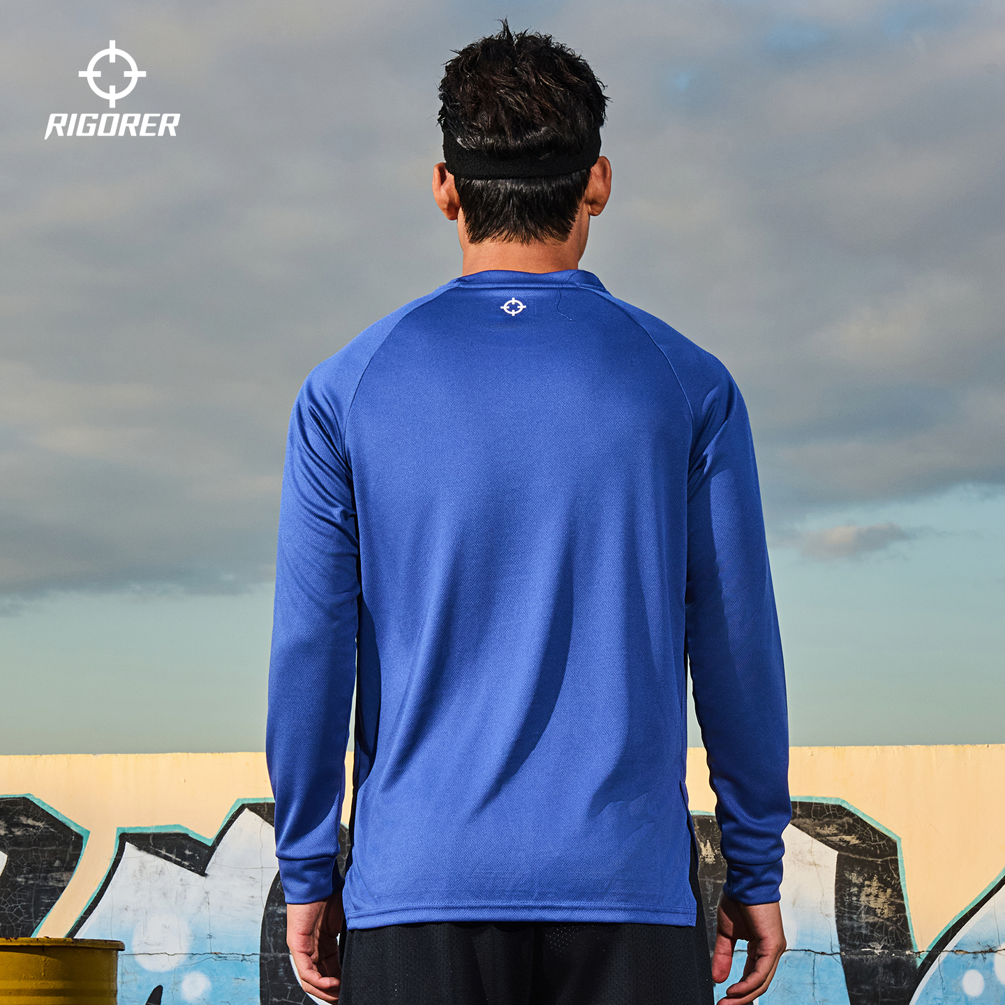 准者圆领长袖T恤男子秋季新款篮球训练健身宽松投篮t恤运动服跑步 - 图3