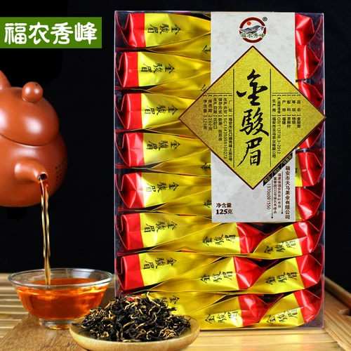 福农秀峰 Черный чай Jinjunmei 2024 Новый чай Wuyishan Tongmuguan Special Golden Junmei 125GX2 коробка