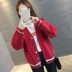 Rất cổ tích mùa thu đông mới đan áo len nữ sinh bỏ túi lười 2019 áo len cổ chữ V hoang dã - Đan Cardigan áo kiểu trung niên hàn quốc Đan Cardigan