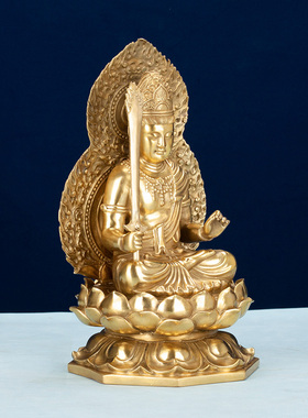 纯铜虚空藏菩萨佛像摆件家居