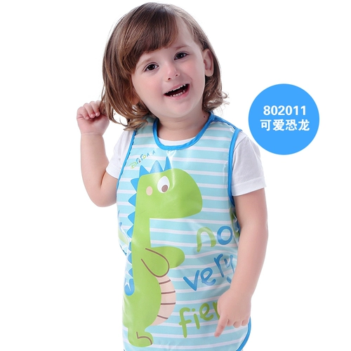 Детский водонепроницаемый летний слюнявчик, тонкий фартук для мальчиков без рукавов, нагрудник