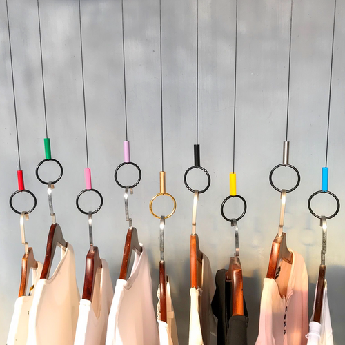 服装店衣架挂钩吊环衣服悬挂链条吊挂装饰吊顶上墙装修展示架吊架 - 图2
