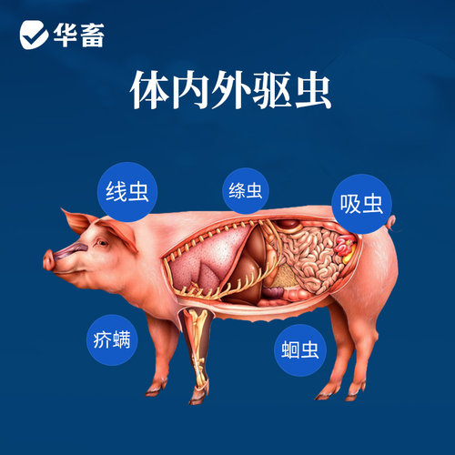 华畜阿苯达唑伊维菌素粉猪牛羊体内外打虫药鸡驱虫药兽用兽药孕畜 - 图2