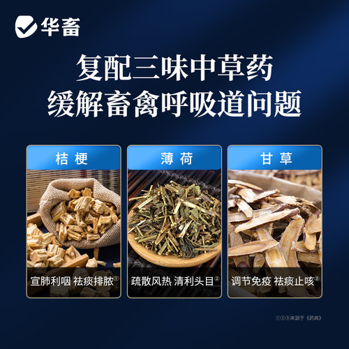华畜顺呼4斤宣肺化痰兽用开胃增食 鸡鸭鹅兔牛羊猪预混料呼吸道 - 图1