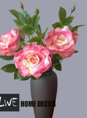 粉红色欧式绢花仿真花假花客厅