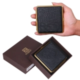 Портативный высококлассный медный ретро портсигар, крокодиловый принт, 20 шт