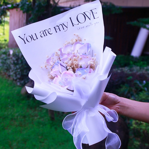 Интернет -знаменитость разбито День учителей Ice Blue, чтобы отправить учителя Роуз Букеты звезд, чтобы отправить подруги и подруги подарки на день рождения для вечных цветов