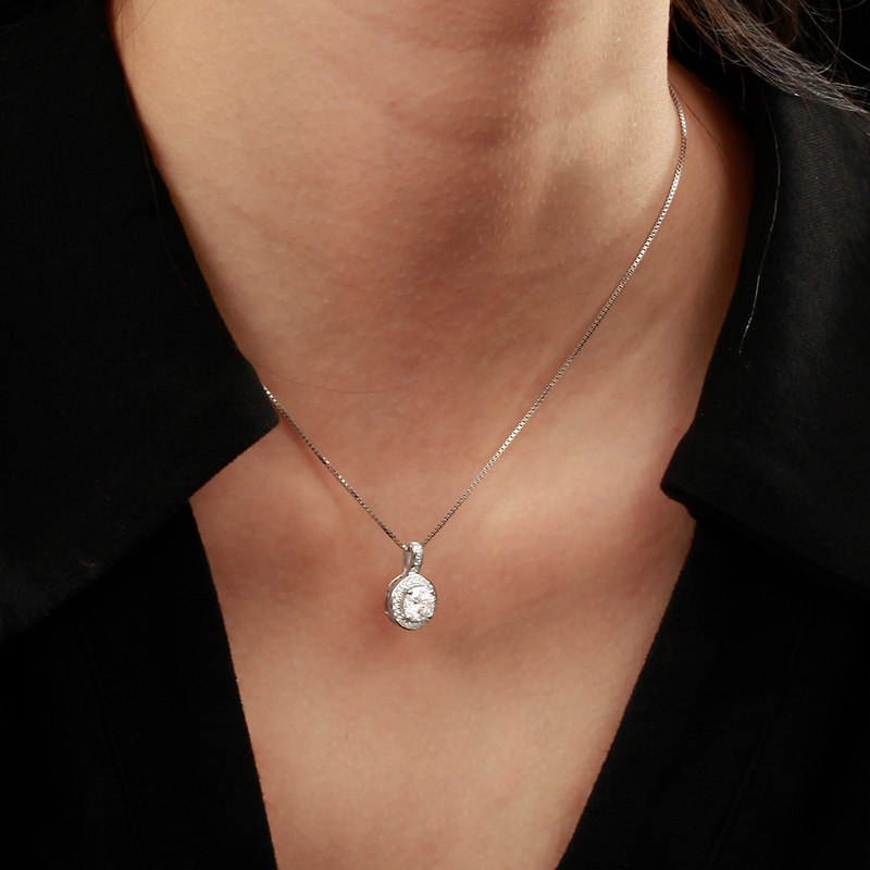 诗美洛命中注定吊坠新款毛衣锁骨链 诗美洛项链