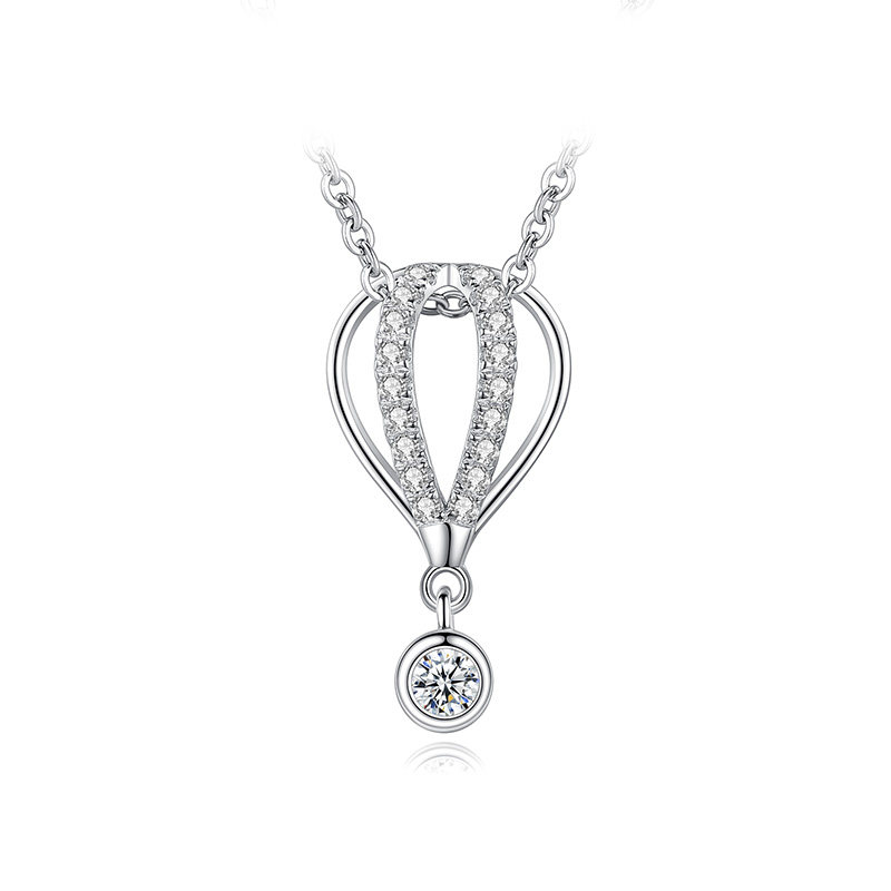 诗美洛正品莫桑石女纯银时尚吊坠 诗美洛项链