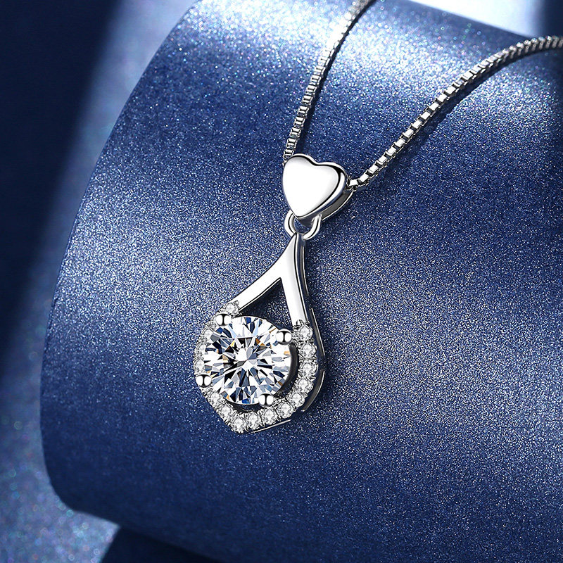 诗美洛女正品天使之泪吊坠纯银项链 诗美洛项链