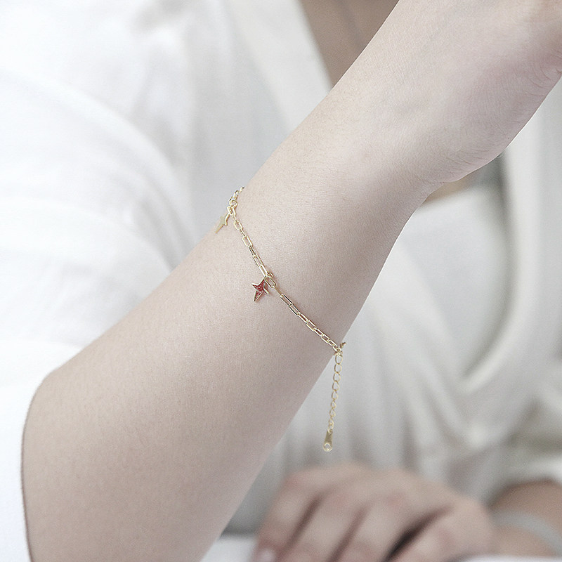 诗美洛925银手链光芒手饰韩版手串 诗美洛手链