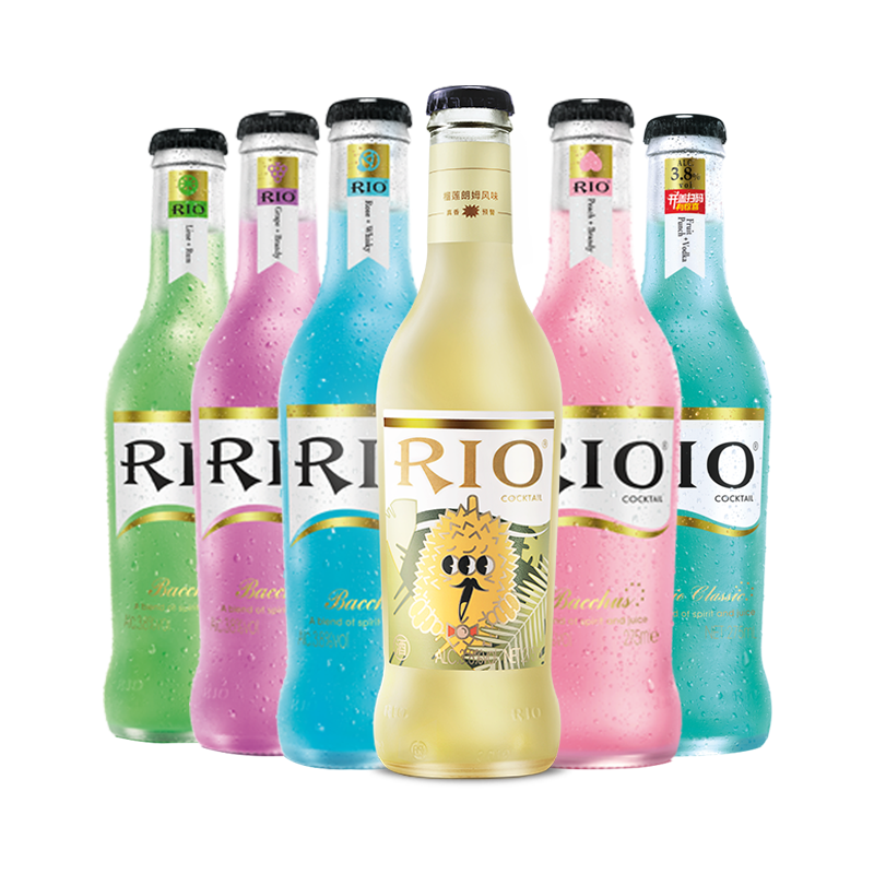 至梵旗舰店RIO锐澳预调鸡尾酒套装新炫彩口味275ml*6瓶果酒洋酒组合新品0
