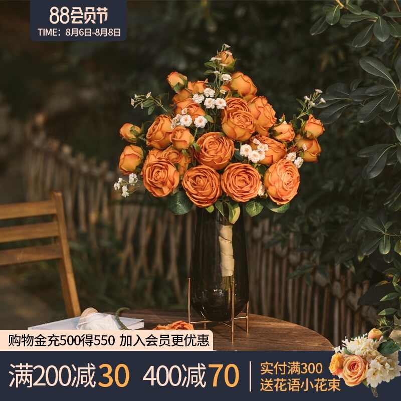 落地玫瑰花仿真花 新人首单立减十元 21年8月 淘宝海外