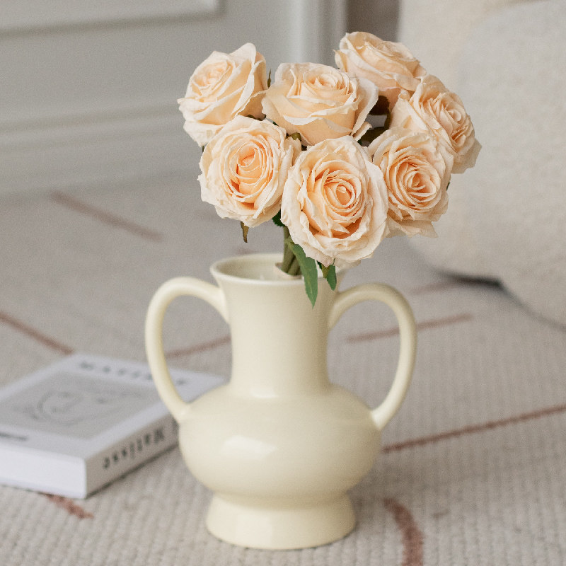 南十字星 法式玫瑰仿真花客厅假花摆设干花餐桌花摆花高级仿生花,淘宝优惠券,粉丝福利购,淘宝优惠卷