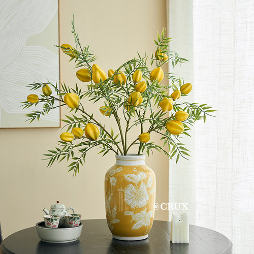 南十字星杨桃果树枝水果假花仿真花摆设轻奢高端客厅餐桌花艺摆件 - 图2