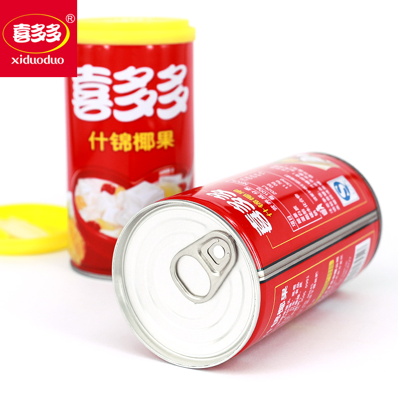 【官旗】喜多多椰果王什锦椰果水果罐头12罐