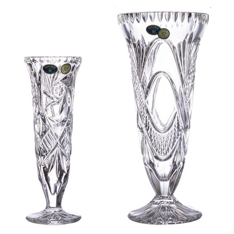 捷克BOHEMIA进口水晶玻璃复古床头柜小号餐桌插花瓶家用装饰摆件,淘宝优惠券,粉丝福利购,淘宝优惠卷