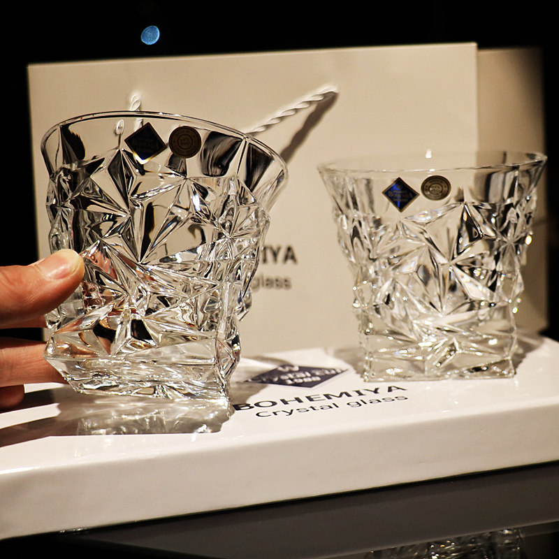 捷克BOHEMIA进口水晶玻璃对杯xo威士忌杯水杯果汁洋酒杯子2只礼盒,淘宝优惠券,粉丝福利购,淘宝优惠卷