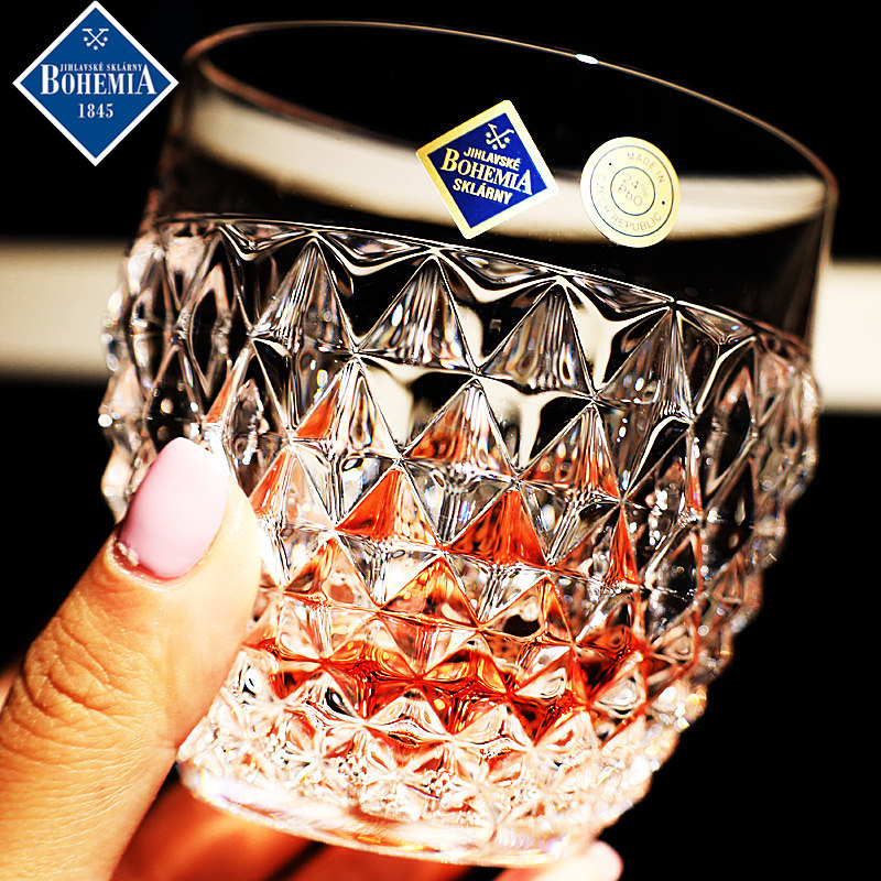 捷克BOHEMIA进口水晶玻璃威士忌洋酒杯白兰地杯家用啤酒果汁杯子,淘宝优惠券,粉丝福利购,淘宝优惠卷