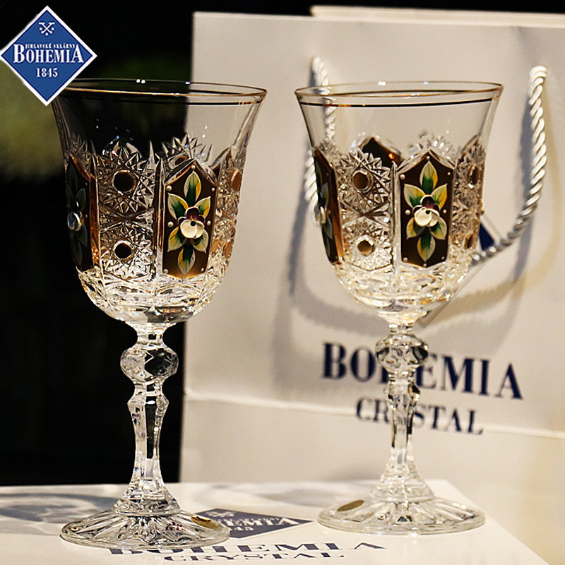 捷克进口BOHEMIA水晶玻璃轻奢高脚红白葡萄酒杯香槟杯子礼盒套装,淘宝优惠券,粉丝福利购,淘宝优惠卷