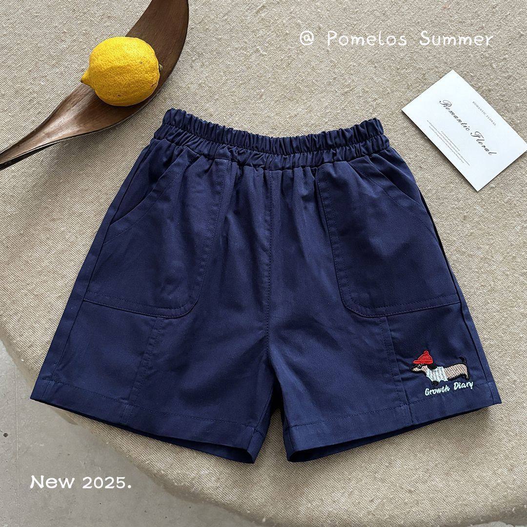 夏款2025新款儿童夏季绣花短裤男童刺绣宽松休闲宝宝小童五分裤潮,淘宝优惠券,粉丝福利购,淘宝优惠卷