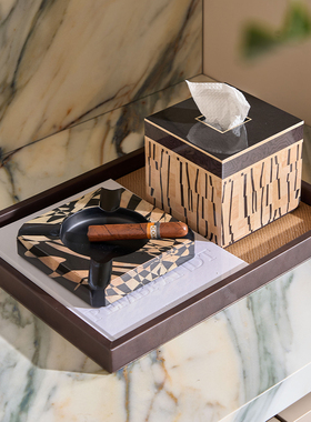 复古轻奢质感逆时光系列纸巾盒