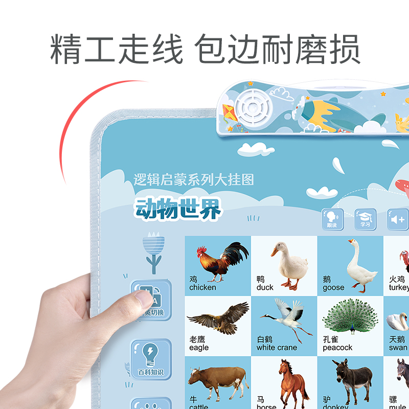 卡尔贝比母婴旗舰店宝宝有声早教挂图拼音墙贴幼儿童点读识字启蒙认知学习益智玩具3