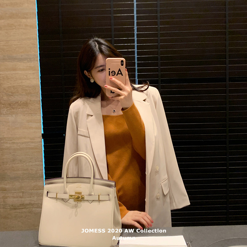 连衣裙长袖针织裙秋冬中长款毛衣 jomess服饰连衣裙