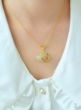 【好运】扇形琳琅吊坠s925银镶嵌