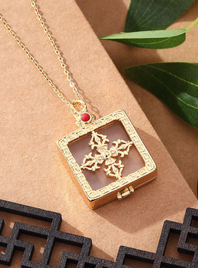 【好运】s925银24k镀珐琅彩绘项